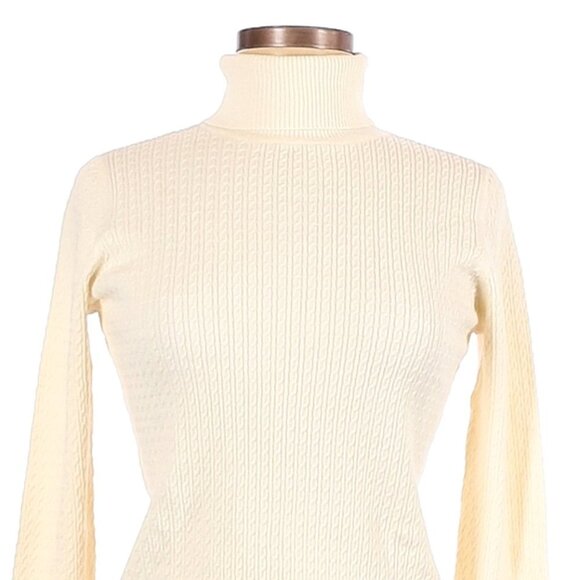 Charter Club Women's Pullover Sweater Ivory Long Sleeve Size: M - Picture 2 of 3